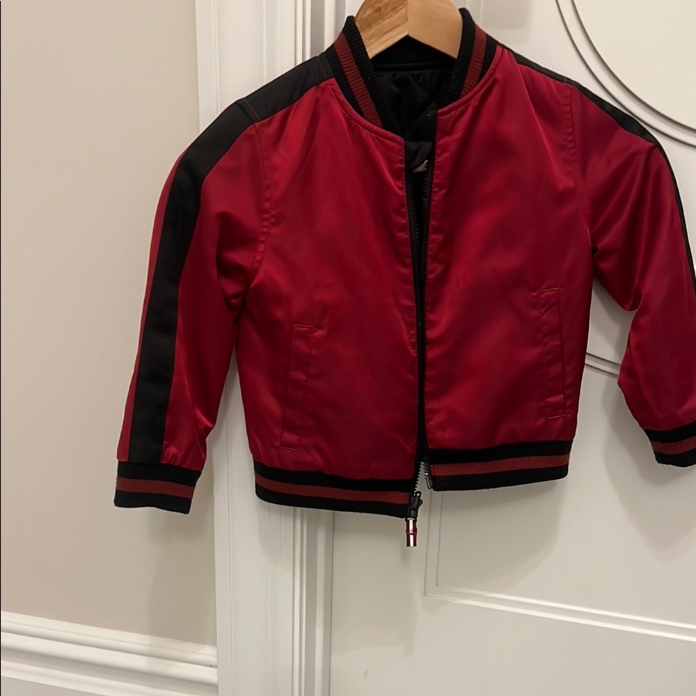 Kids Red and Black reversible bomber Jacket